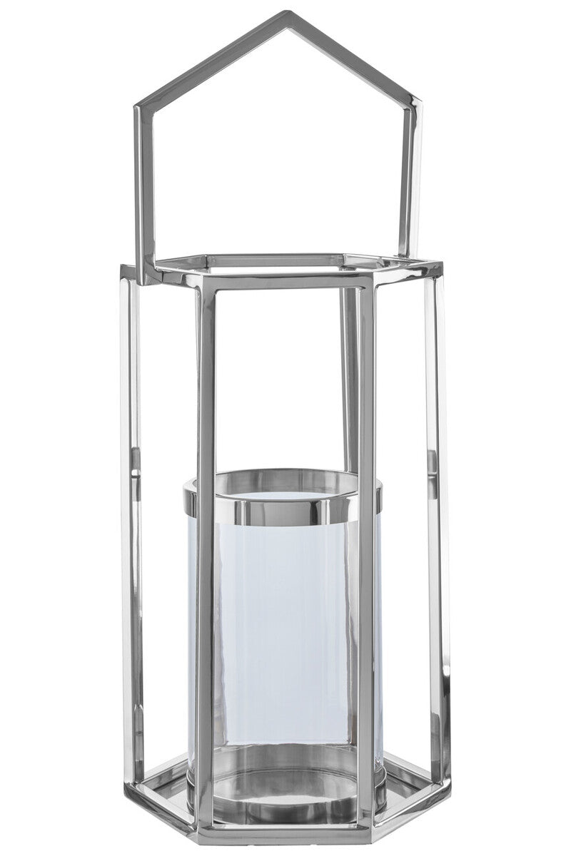 Large Silver Hexagonal Lantern