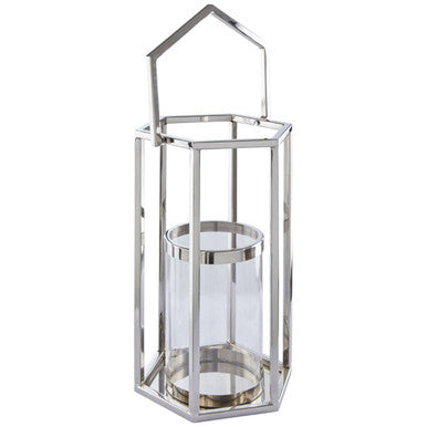 Large Silver Hexagonal Lantern