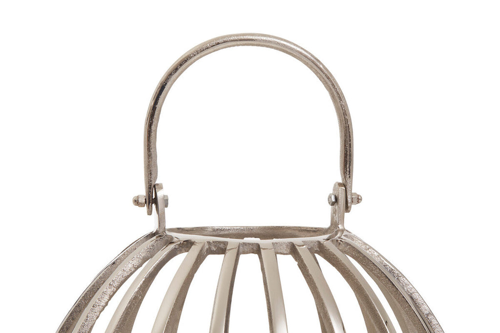 Large Silver Finish Lantern