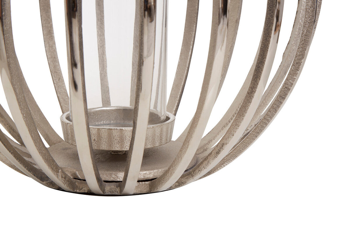Large Silver Finish Lantern