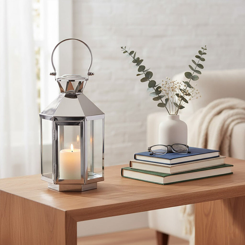 Small Silver Steel Lantern