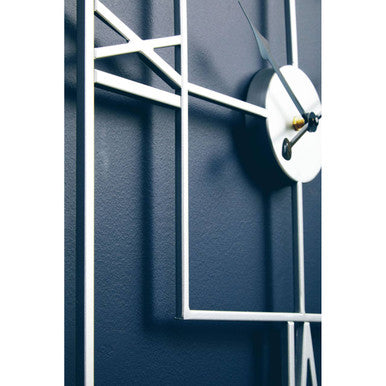 Large Silver Square Wall Clock
