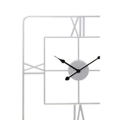 Large Silver Square Wall Clock