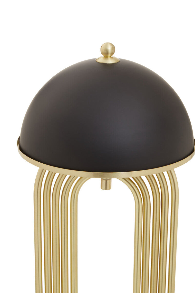 Table Lamp with Black Shade and Gold Swivel