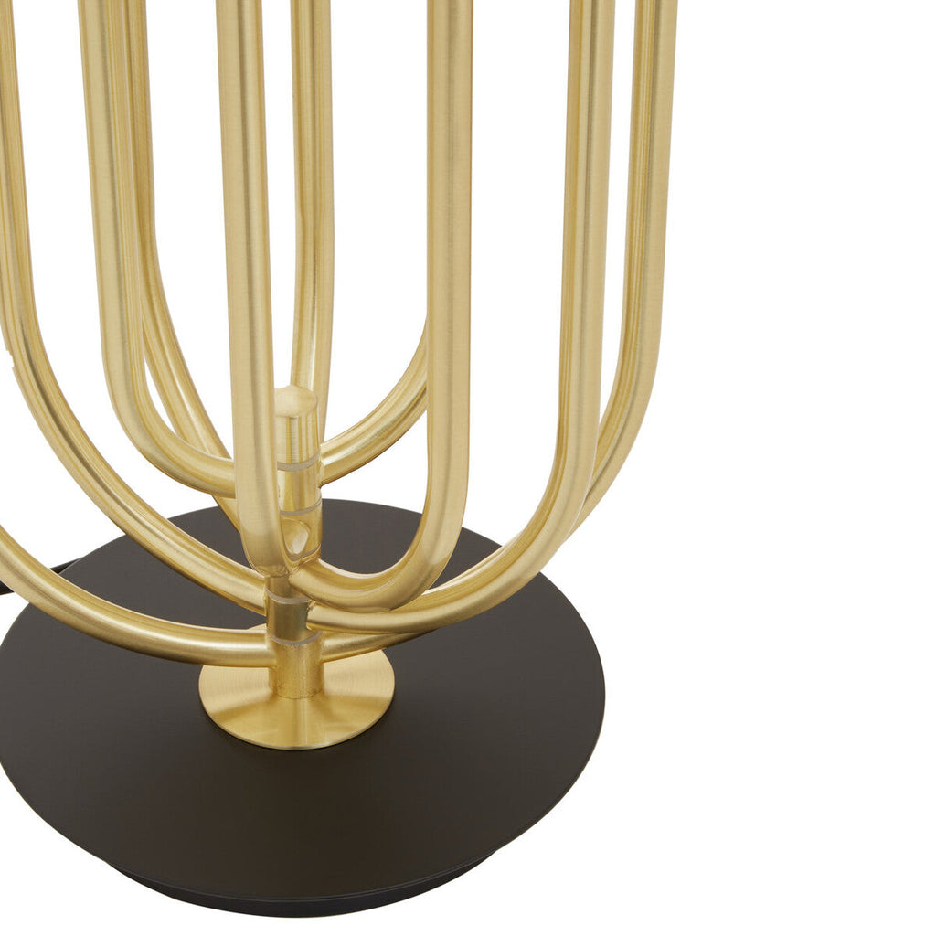Table Lamp with Black Shade and Gold Swivel