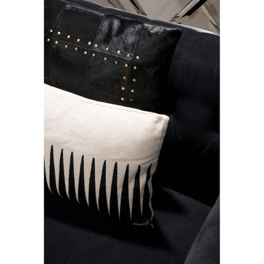 Hampstead Leather Effect and Linen Natural Cushion