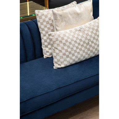 Cream and Gold Check Cushion