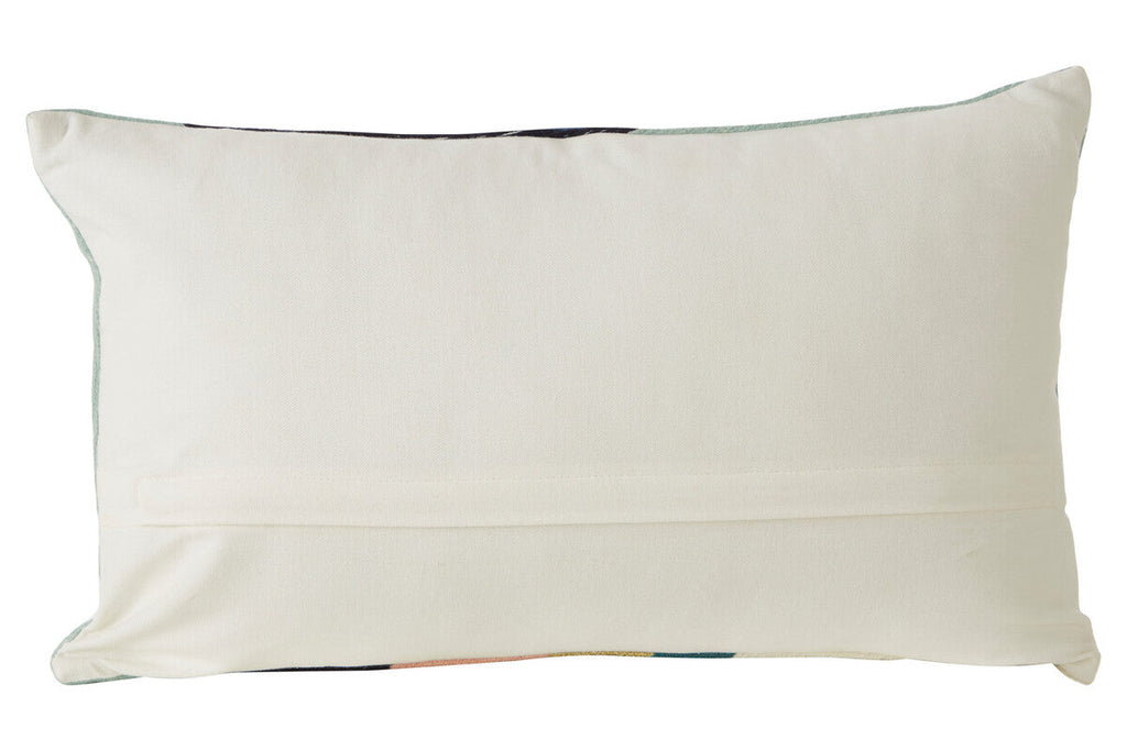 Curved Stripes Cushion in Vibrant Embroidered Cotton