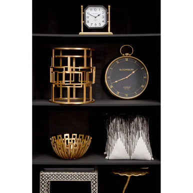 Black and White Embroidered Cushion