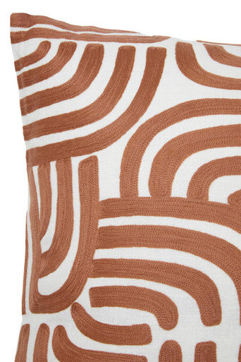 Bosie Ozella Natural And Terracotta Square Cushion
