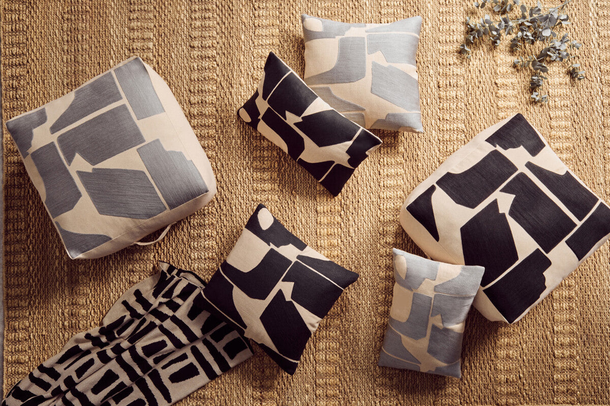 Natural and Grey Square Cushion | Bosie Ozella