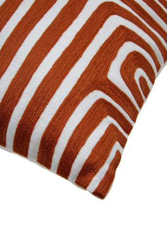 Bosie Ozella Rust And White Cushion