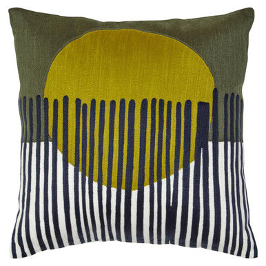 Bosie Ozella Green And White Cushion