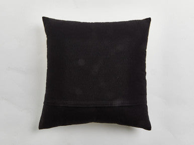 Cream and Black Cushion with Embroidered Detail