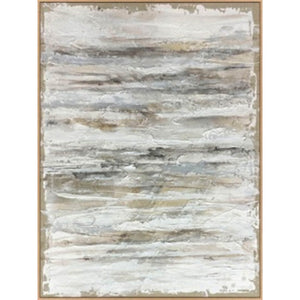 Moderno series contemporary canvas art in earthy brown tones on wood frame, 120x90cm, textured brushstrokes by Sostter at brixbailey.com
