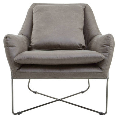 Hugo Grey faux leather Chair