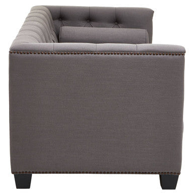 2 Seater Grey Fabric Sofa