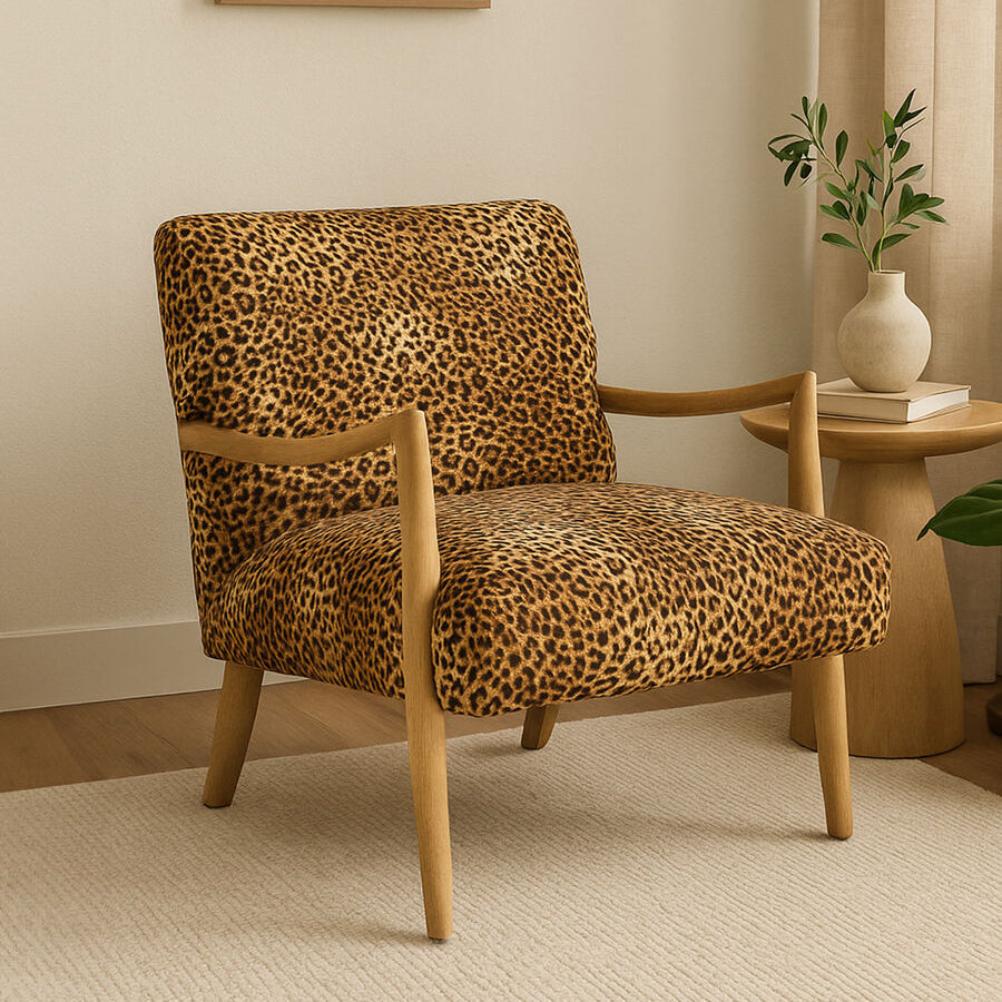 Cefena Leopard Print Chair