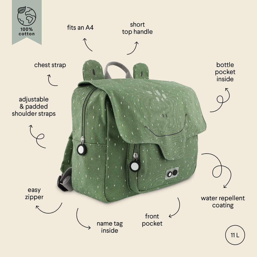 Kids' Adventure-Ready Cotton Backpack – Durable & Playful by Trixie Baby at brixbailey.com