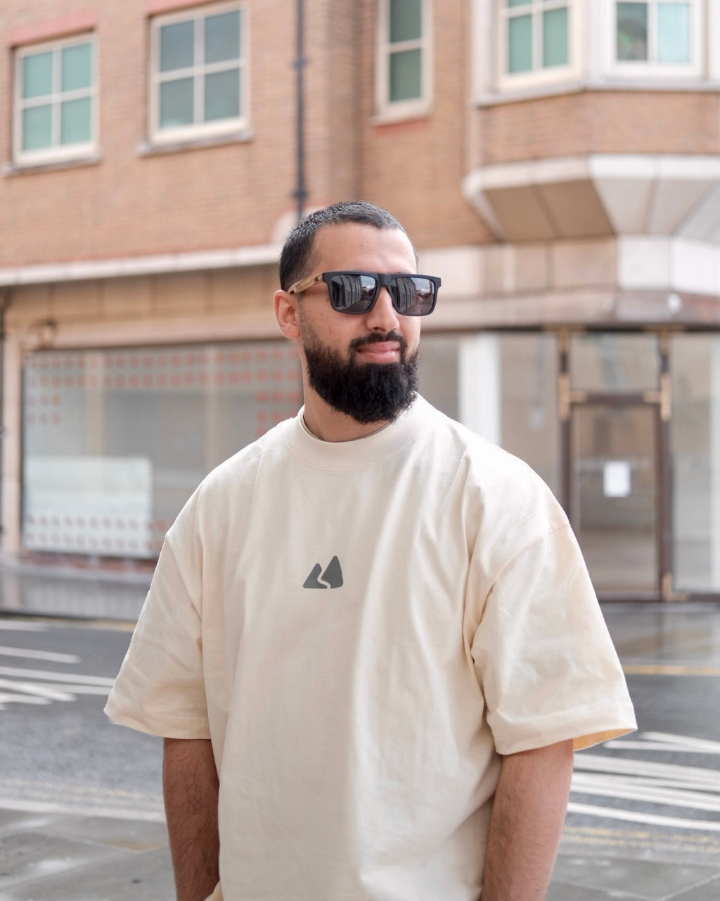 Oversized Organic Cotton Tee with Drop Shoulder