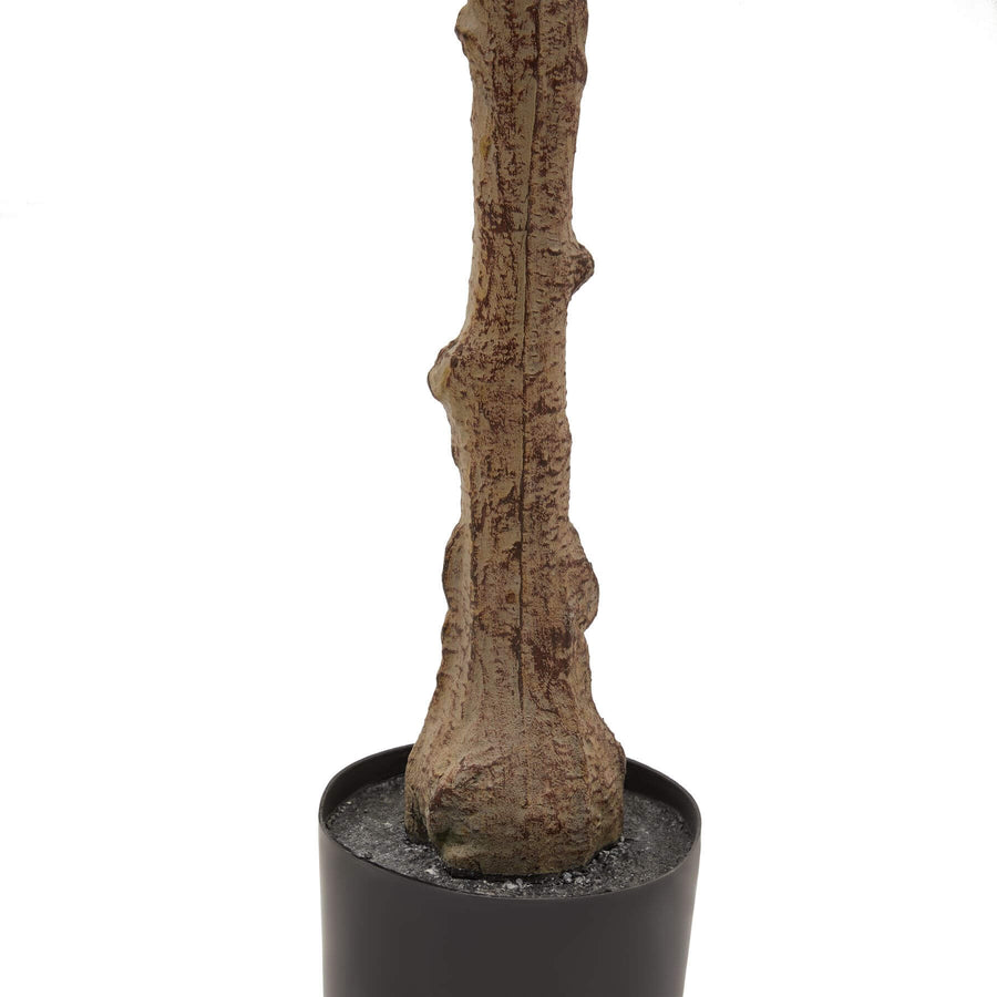 Lifelike artificial olive tree, 150cm tall with realistic green foliage and textured trunk for Mediterranean home decor by Sostter at brixbailey.com
