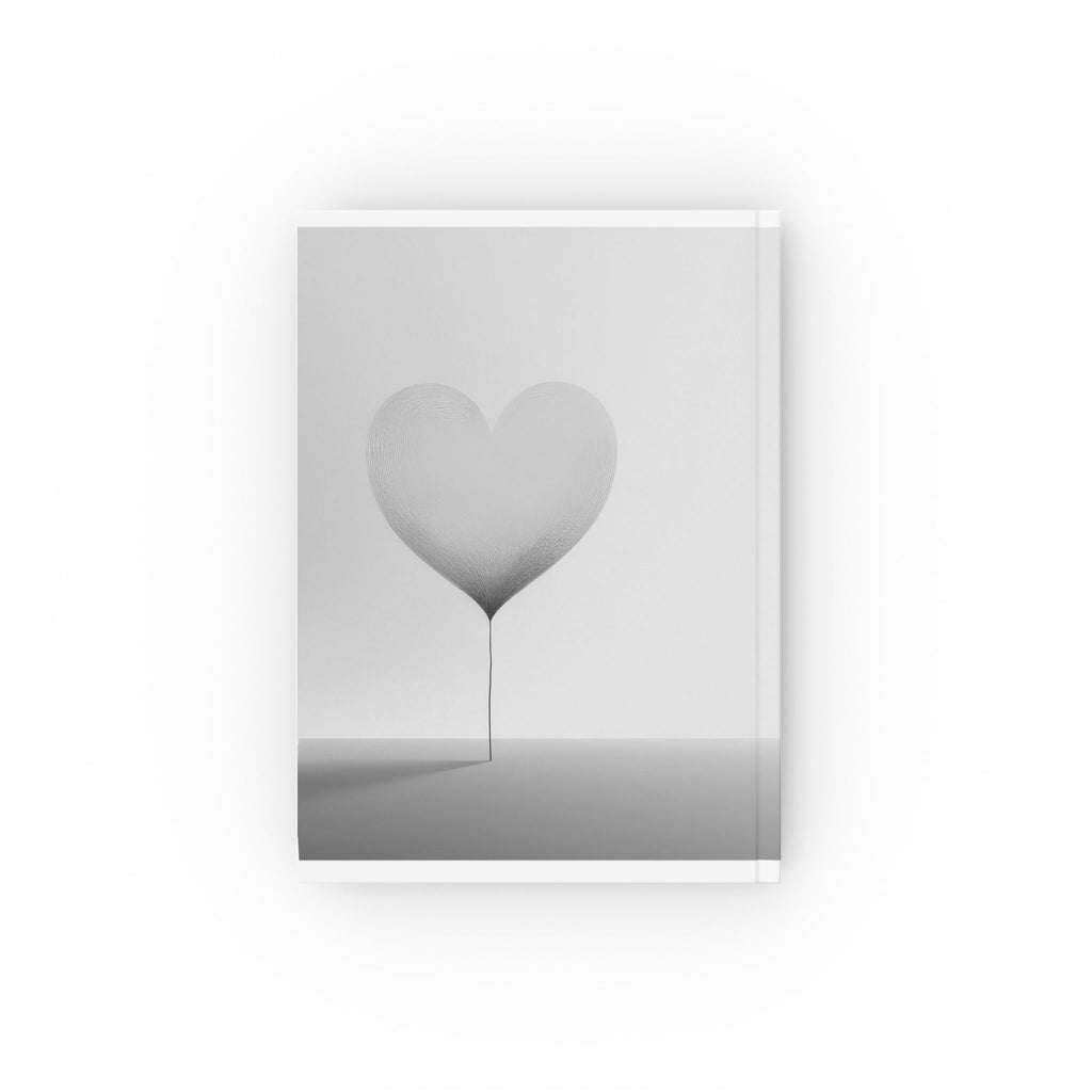 Hardback Journal – Simple Delicate Heart – Black And White Minimalism