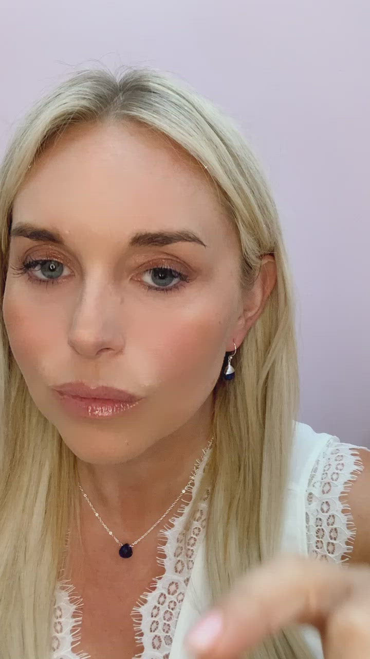 Jill Short Drop Earrings in Sapphire