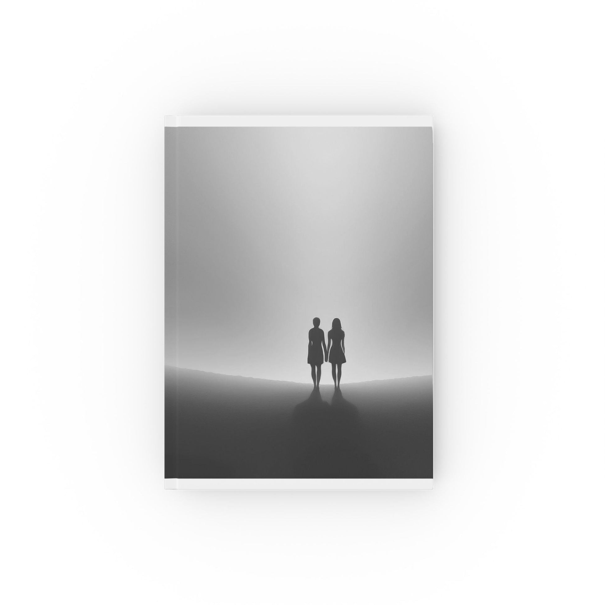 A5 Hardcover Journal – Minimalist Black & White Friendship Design