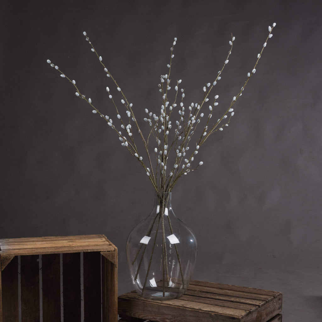 Lifelike grey pussy willow branch, 40.5 tall with realistic catkins, perfect for modern or farmhouse decor by Sostter at brixbailey.com