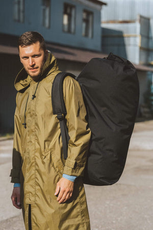 Galvi-Linda Black Duffle Bag 047 - Durable & Spacious with Comfortable Carrying Options by Galvi Linda at www.brixbailey.com