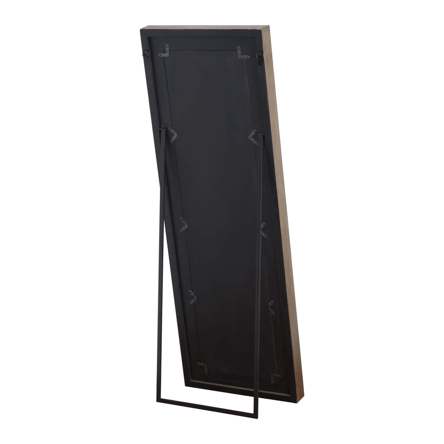 Hand-painted antique gold mirror with distressed glass, 180cm tall, vintage metal frame for classic or modern interiors. by Sostter at brixbailey.com