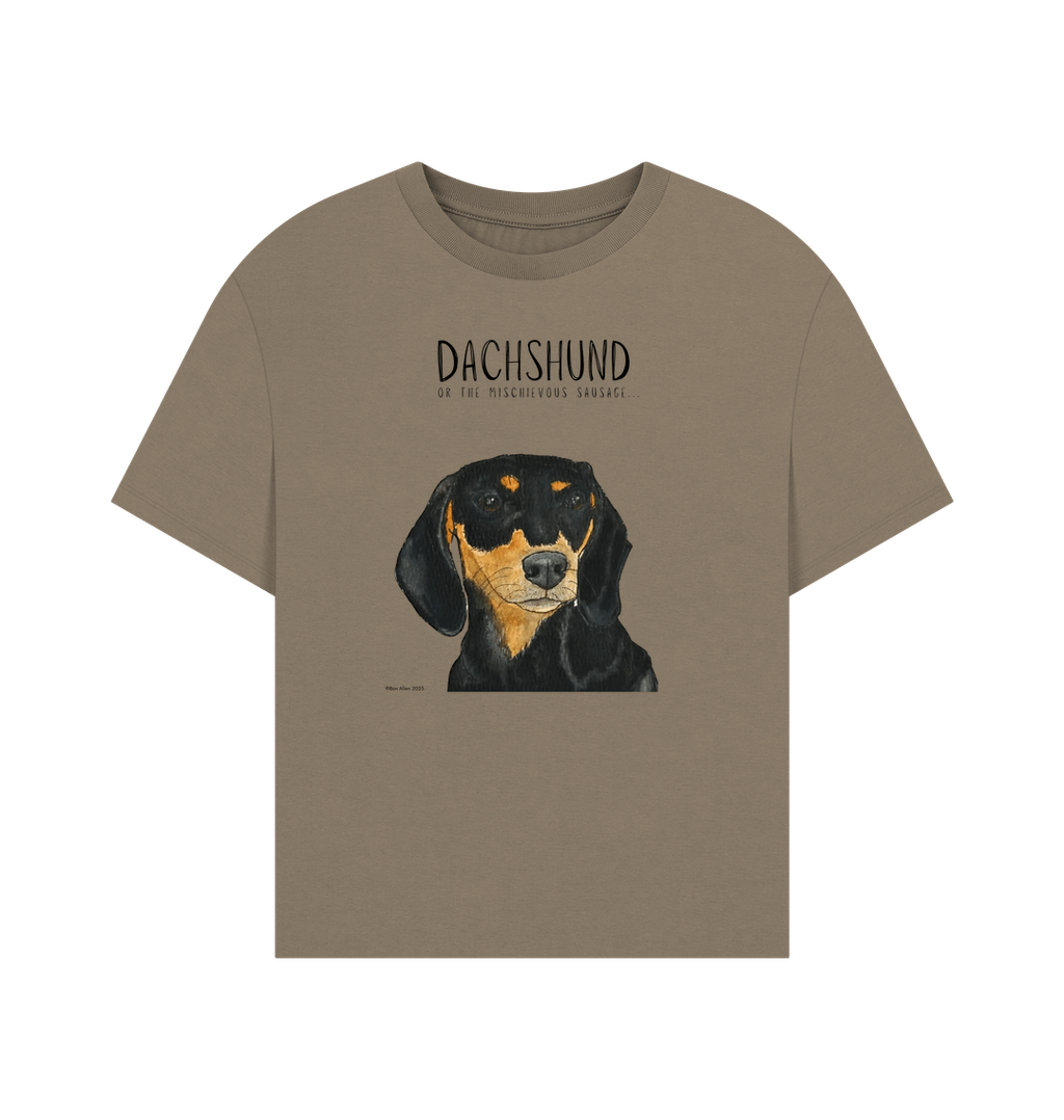 Charming & Cozy: The Black & Tan Dachshund Women's Relaxed Fit T-Shirt