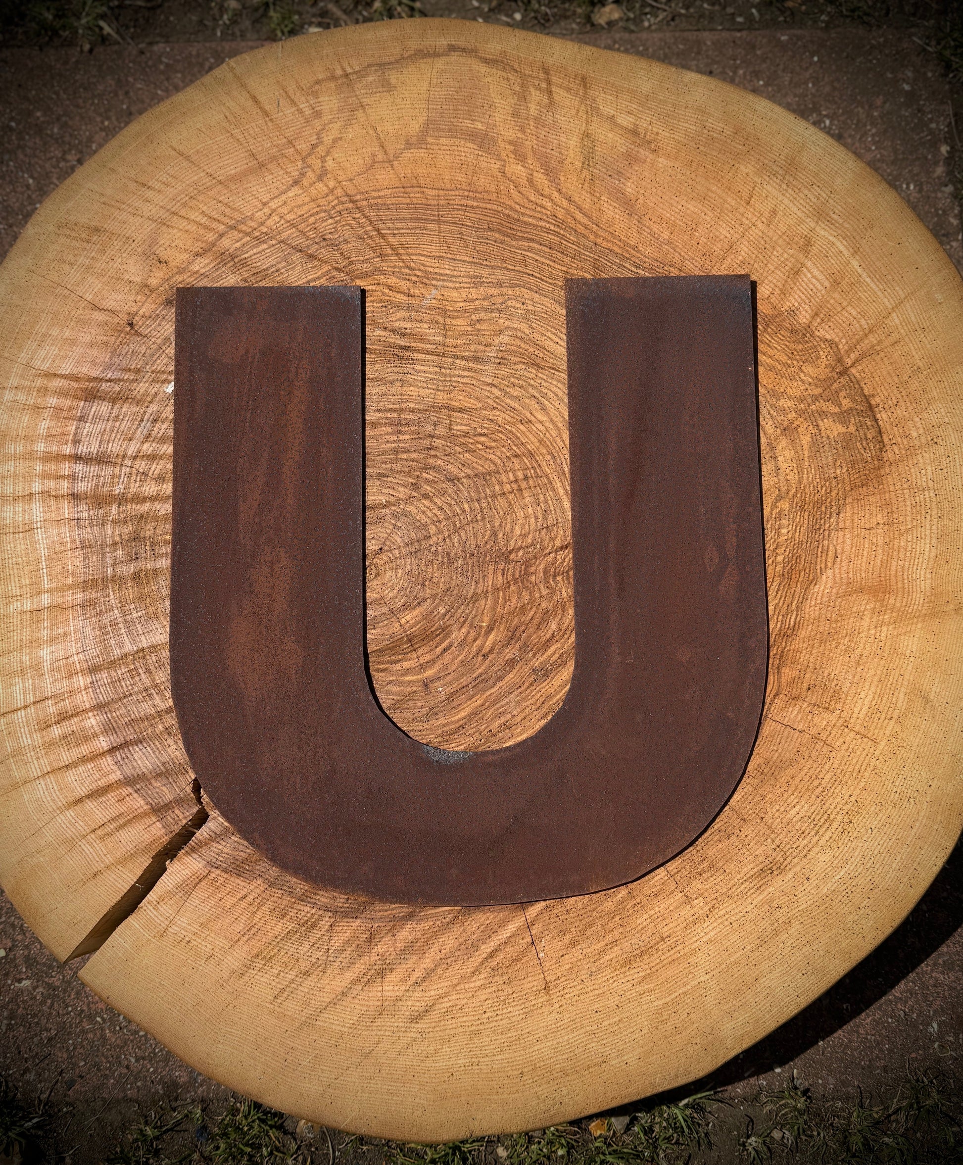 12" Rusty Fat Font Metal Letters A-Z 0-9.