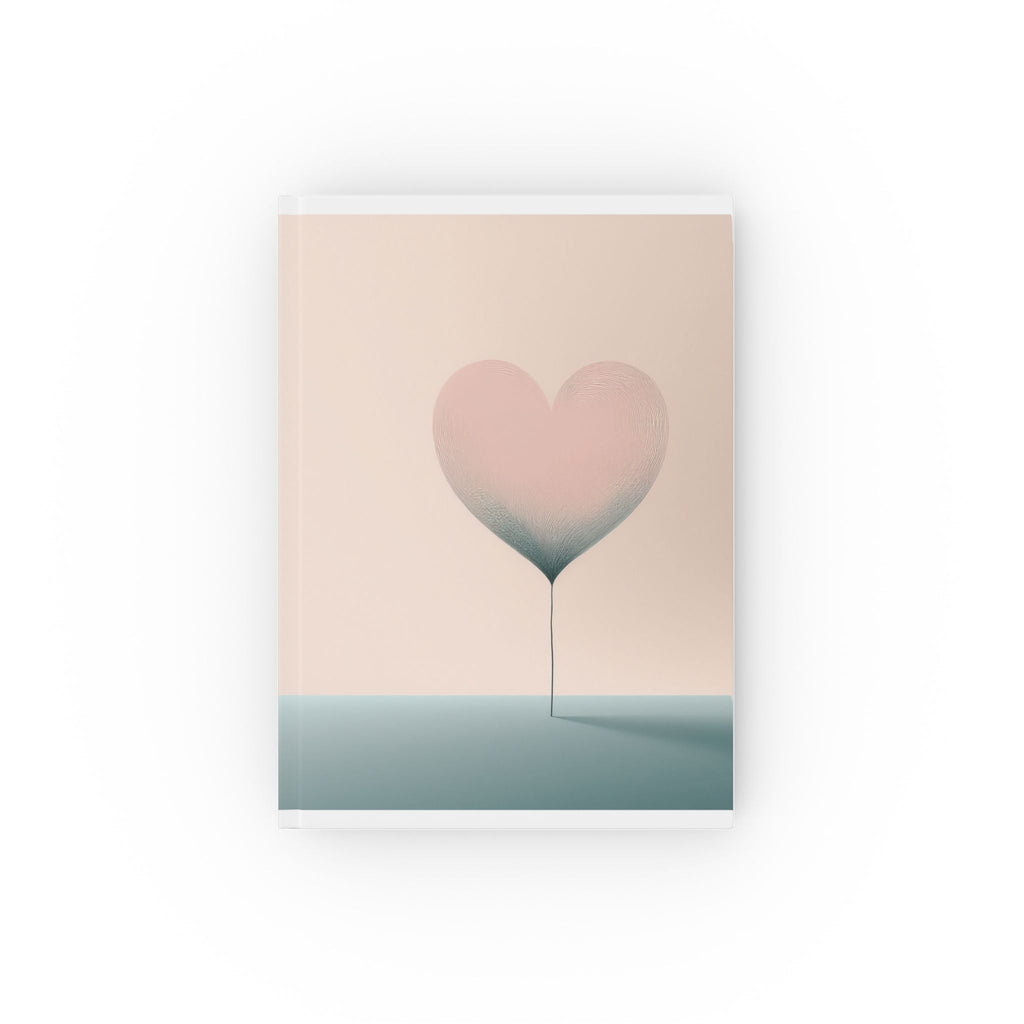 Journal With Minimalist Heart Design – Hardback Lined, Unlined, Or Graph Pages
