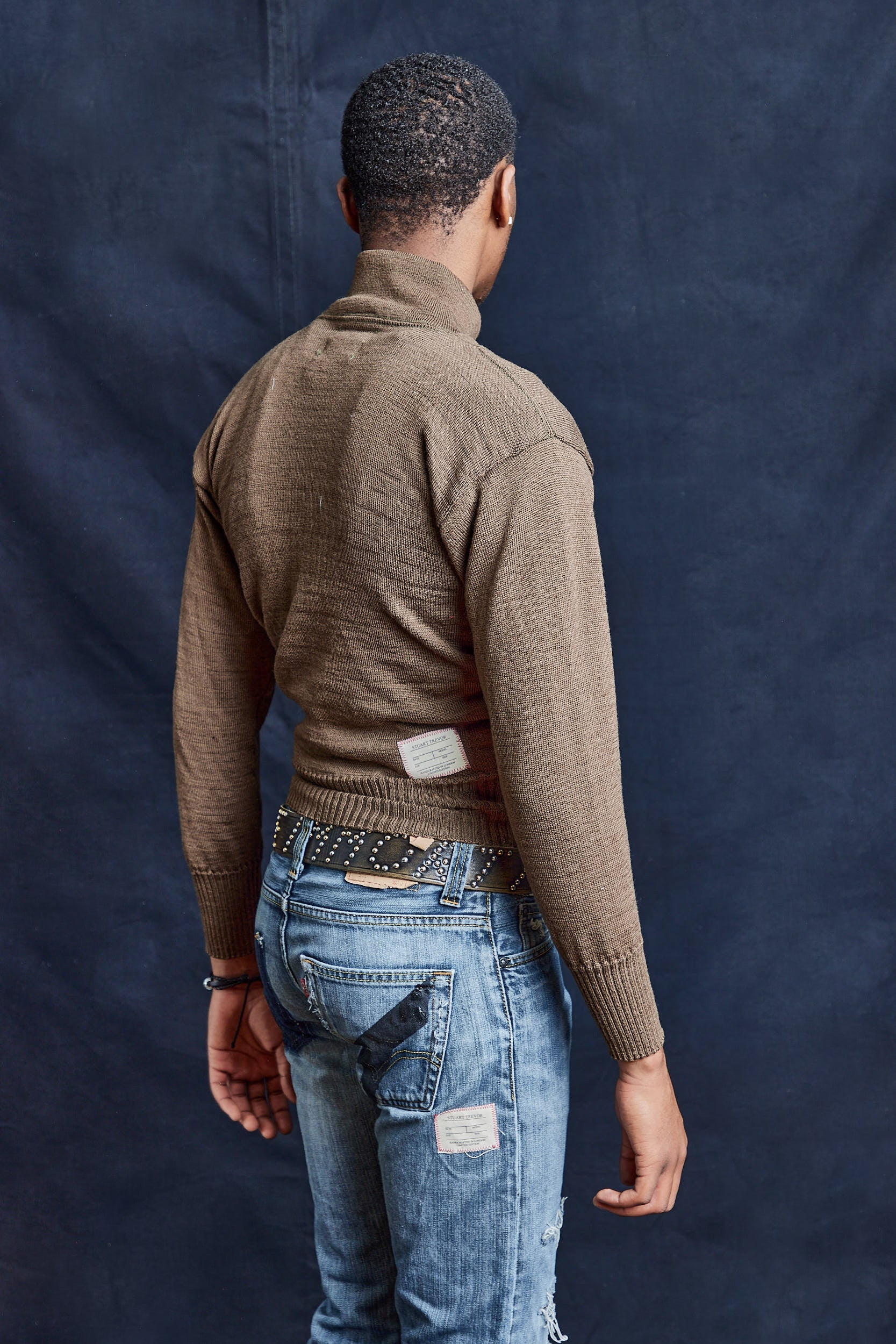 Khaki Military Sweater