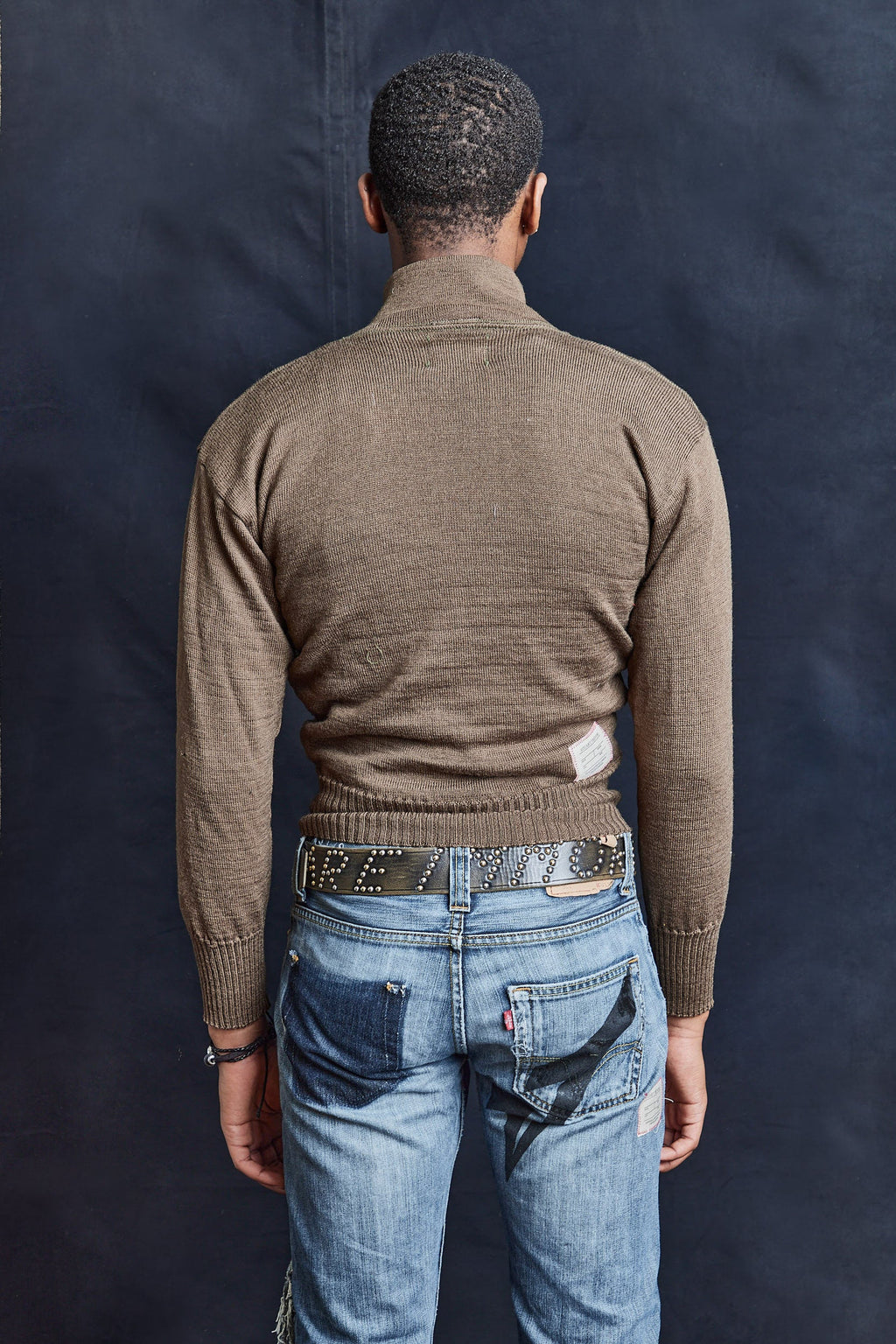 Khaki Military Sweater