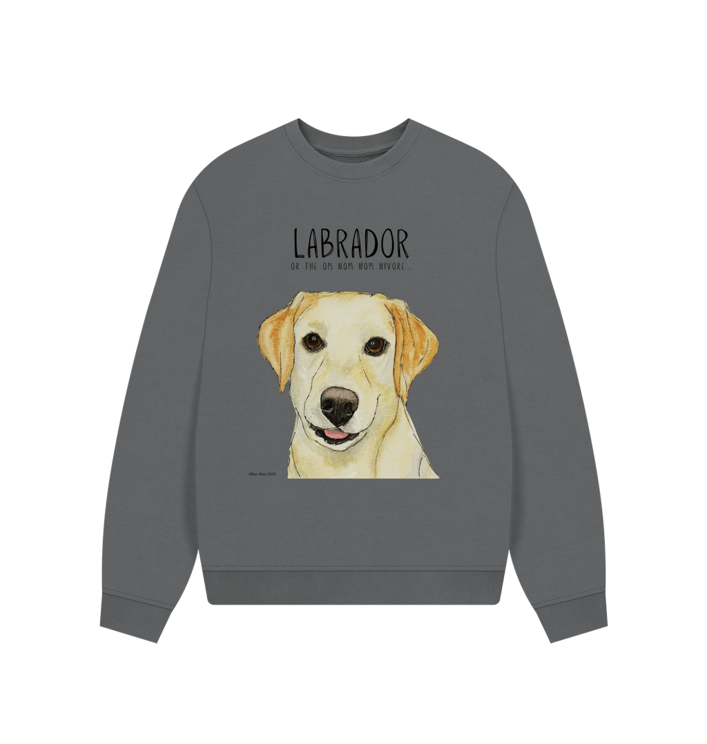 Will Sit for Snacks: The Yellow Labrador Oversized Sweatshirt