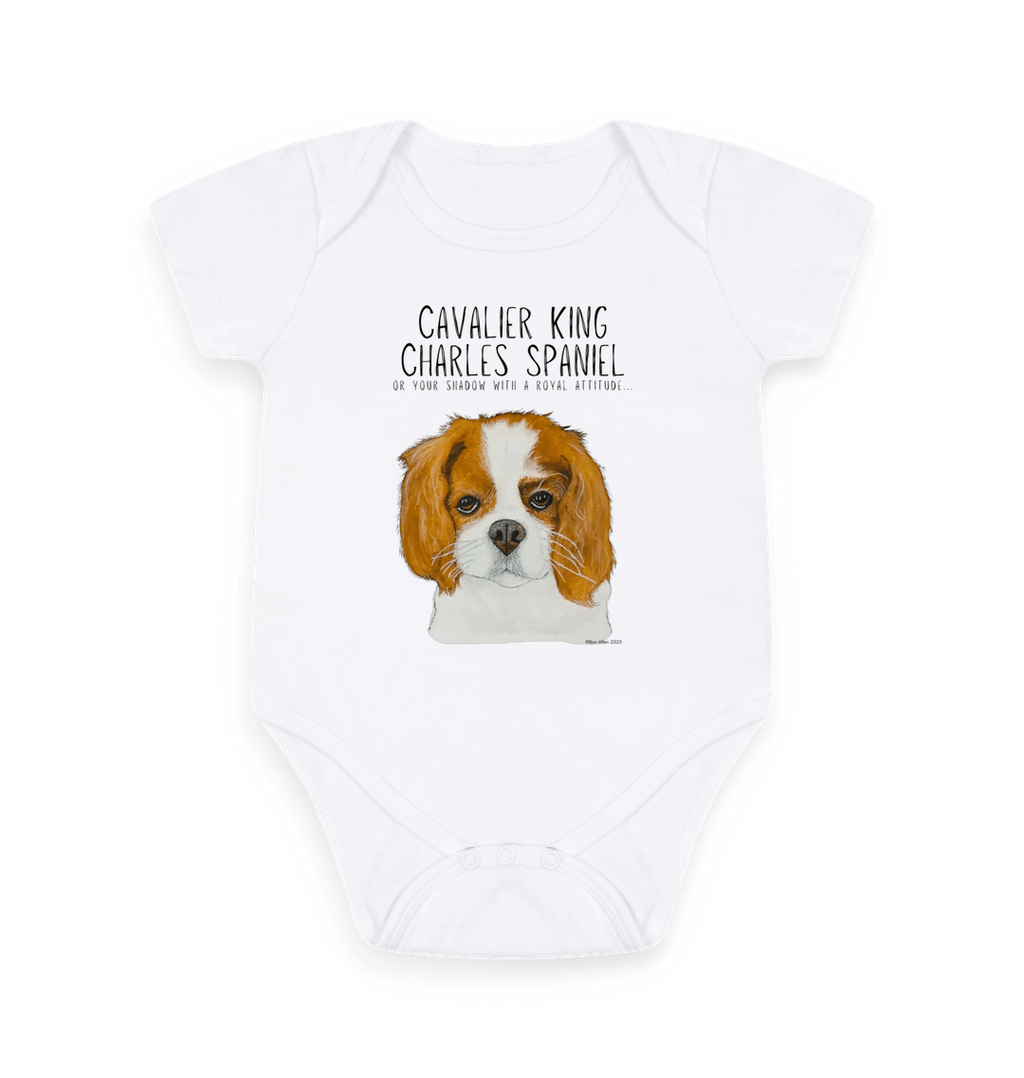 Born to Rule (and Drool): Eco Baby Bodysuit with a Royal Shadow