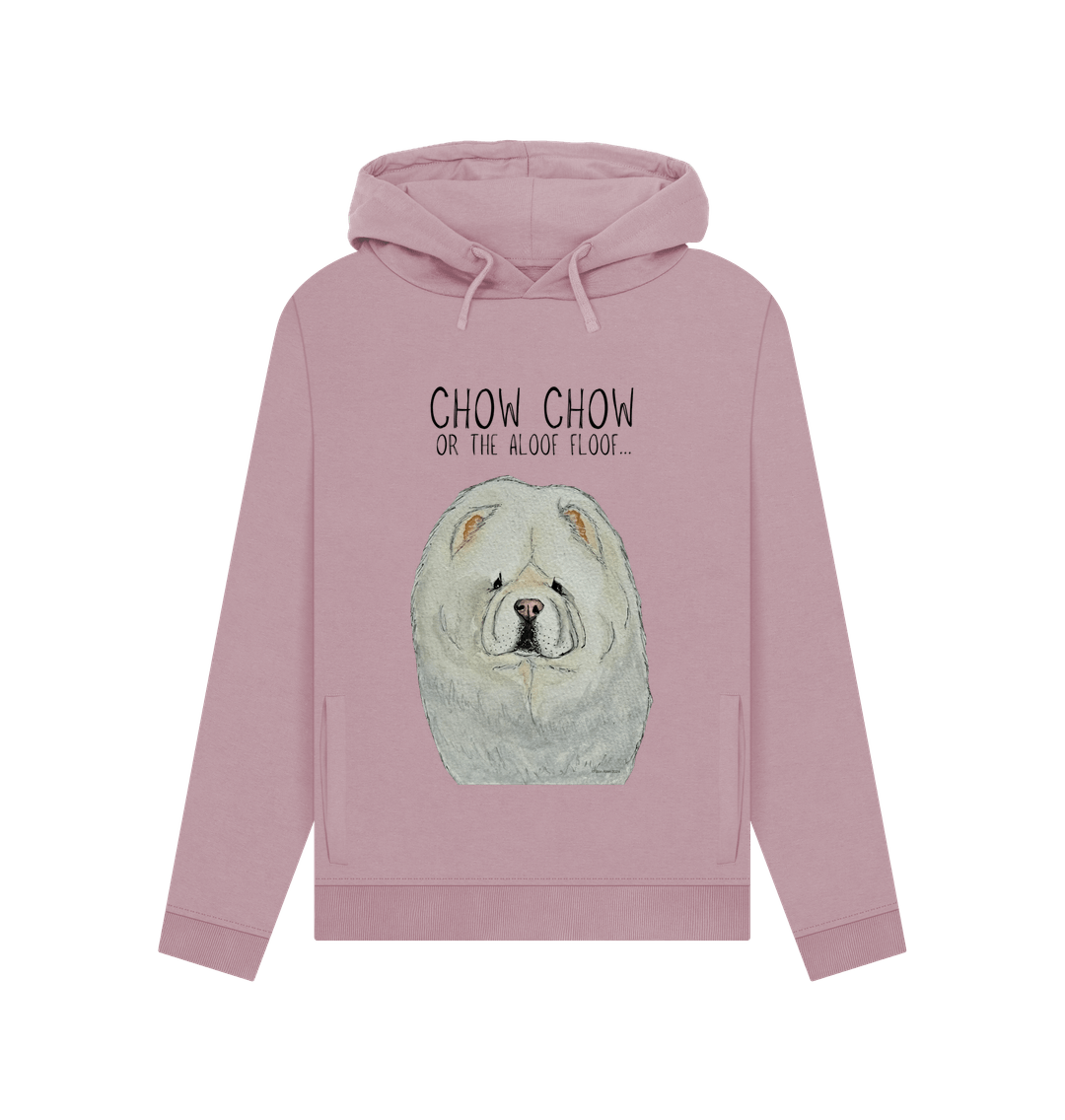 Stay Cozy in Style with the Cream Chow Chow Women's Hoodie – Featuring the Aloof Floof!