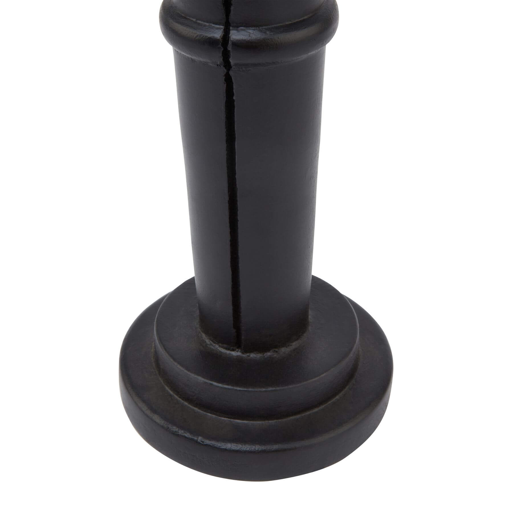 Black Scandinavian nutcracker with minimalist design, 60cm tall, matte wood finish for modern Christmas decor. by Sostter at brixbailey.com