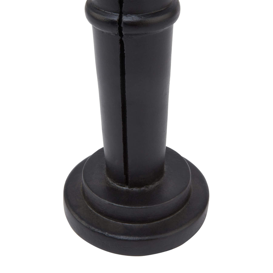 Black Scandinavian nutcracker with minimalist design, 60cm tall, matte wood finish for modern Christmas decor. by Sostter at brixbailey.com