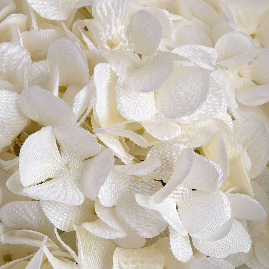 Oversized white artificial hydrangea with lifelike blooms for elegant home decor by Sostter at brixbailey.com