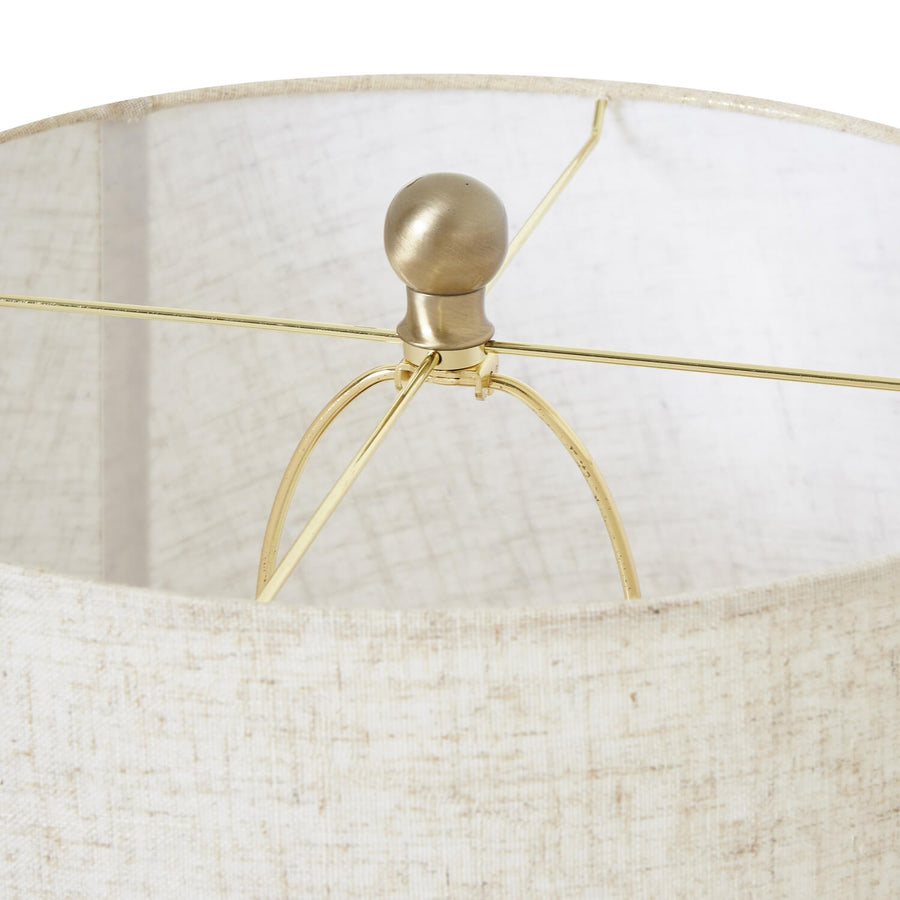 Handwoven whitewashed wicker table lamp with linen shade, earthy brown, for farmhouse or boho decor by Sostter at brixbailey.com