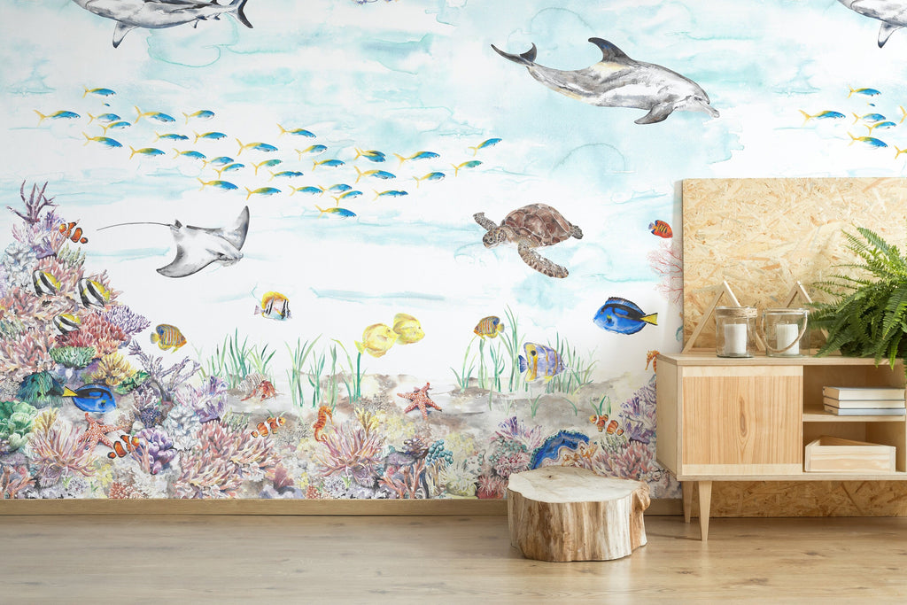 Coral Reef Underwater Mural Wallpaper