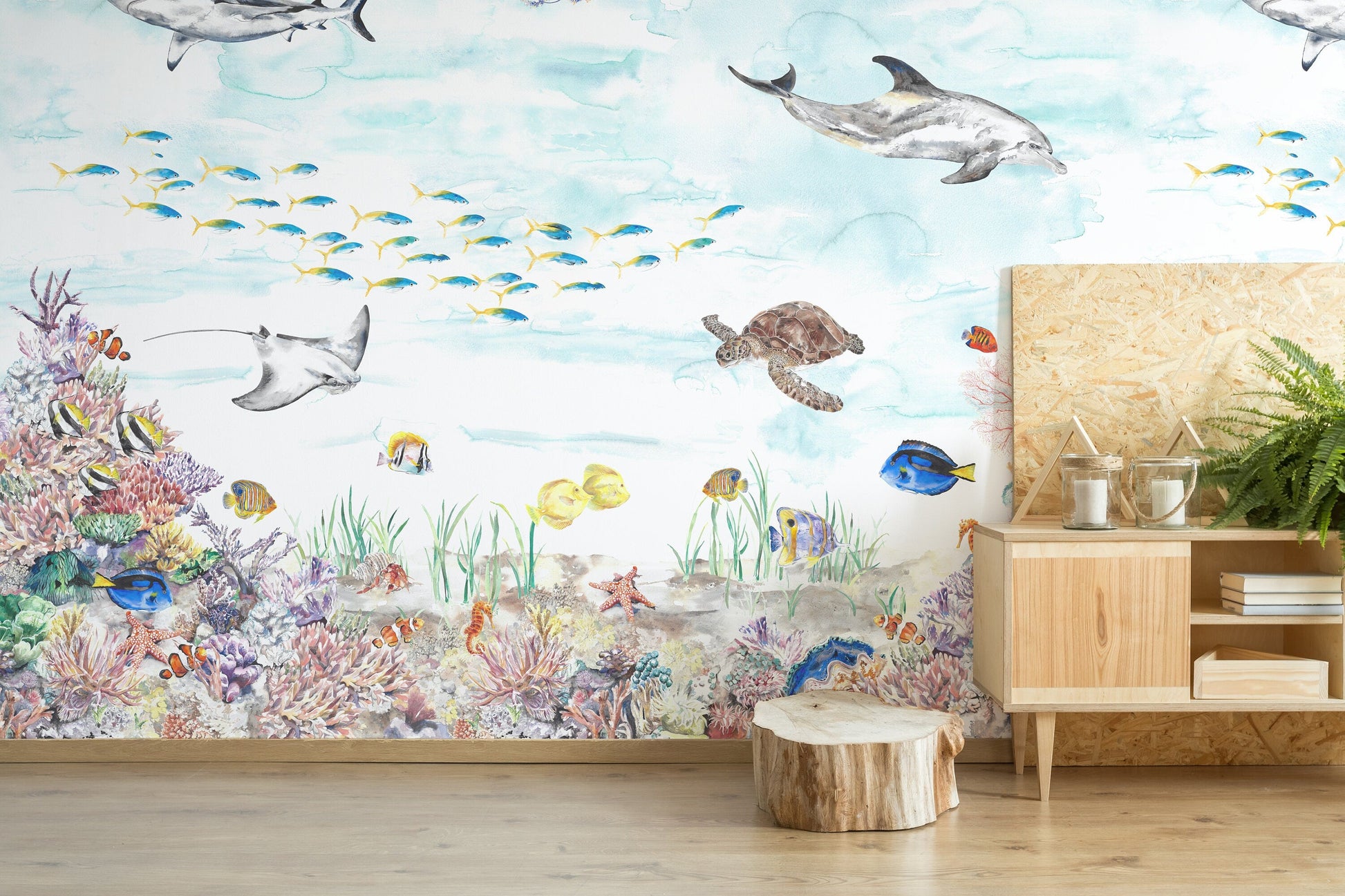 Coral Reef Underwater Mural Wallpaper