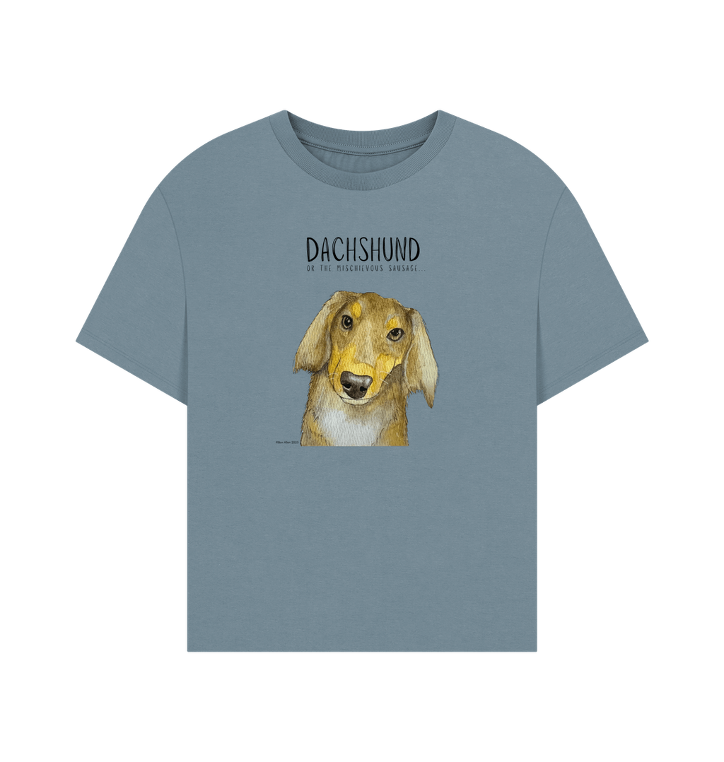 Charming & Cozy: The Long Haired Dachshund Women's Relaxed Fit T-Shirt