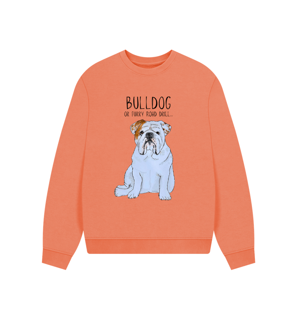 Bulldog Bliss: Furry Road Drill Oversized Sweatshirt for Fierce & Cozy Style!
