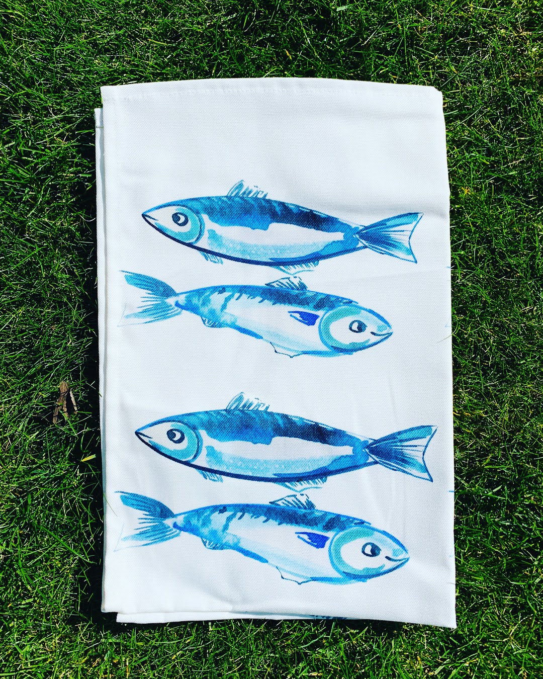 Oh So Bright Fresh Fish Tea Towel