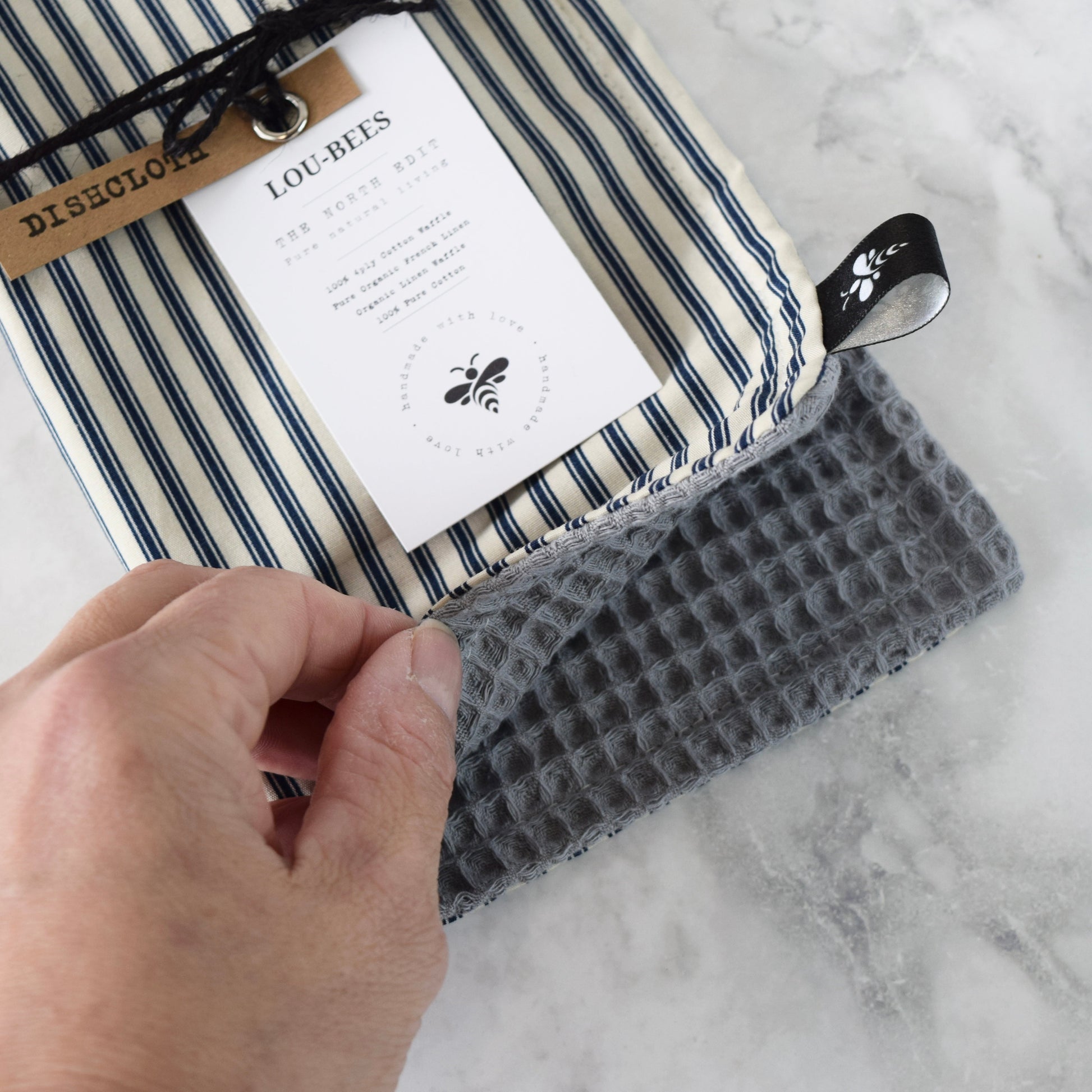 Navy Stripe Dish Cloth