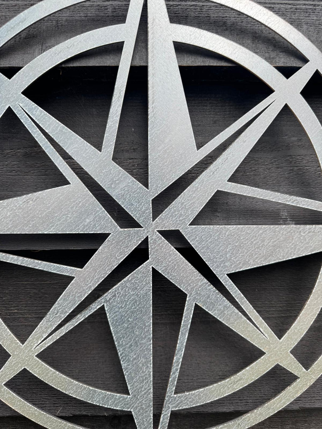 Galvanized Steel Compass Wall Decoration